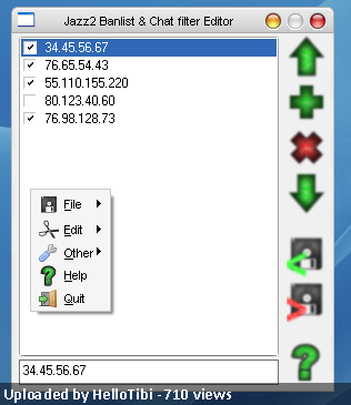 Jazz2 Banlist & Chat filter Editor