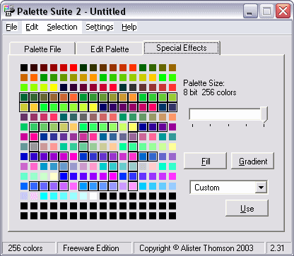 Selections in Palette Suite